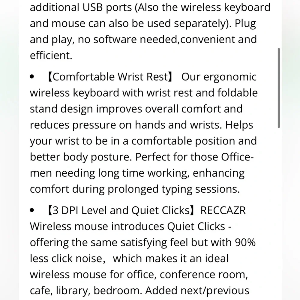 Wireless Black Keyboard and Mouse Combo